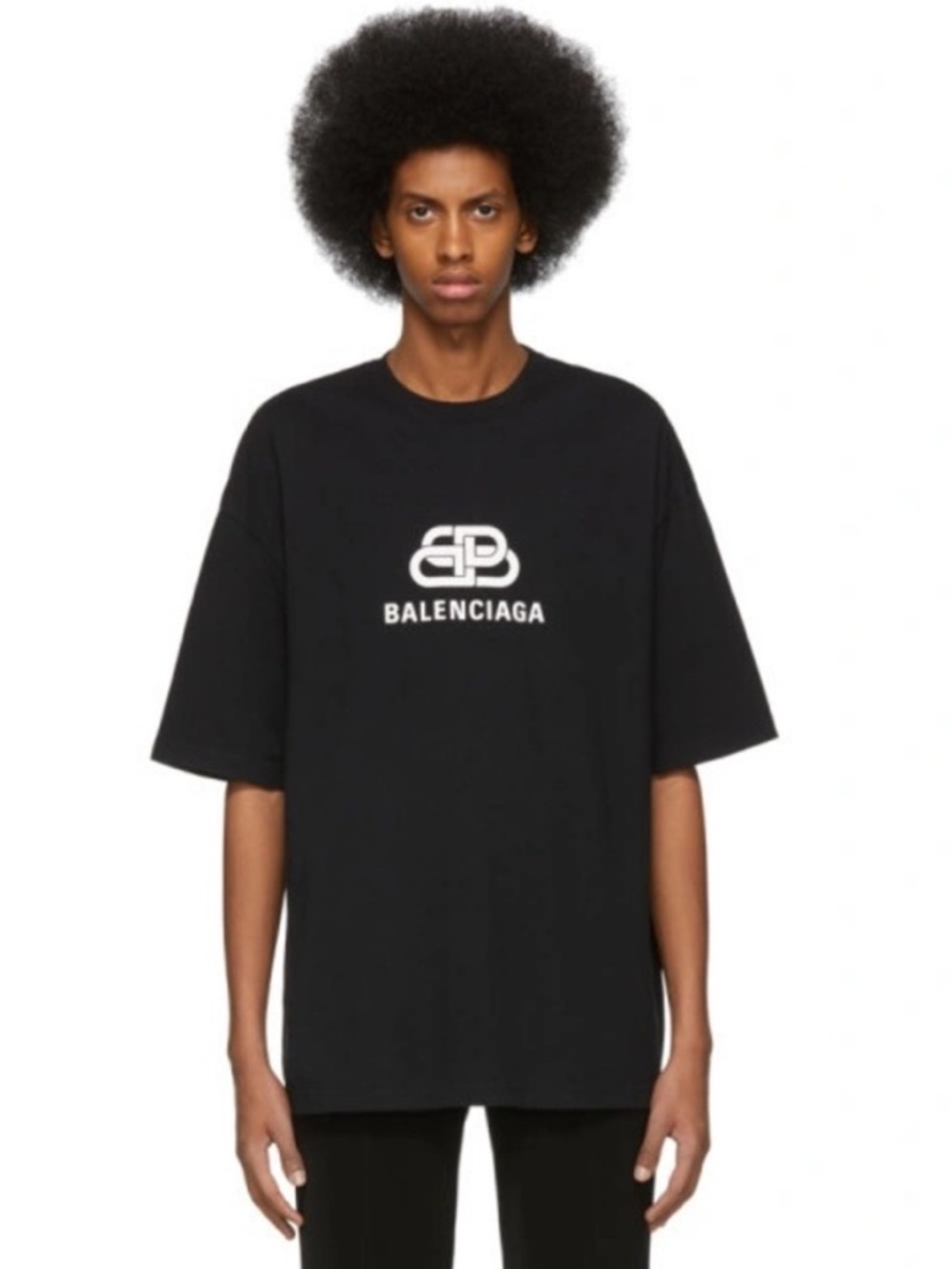 Balenciaga Black BB Logo T Shirt— Size Large